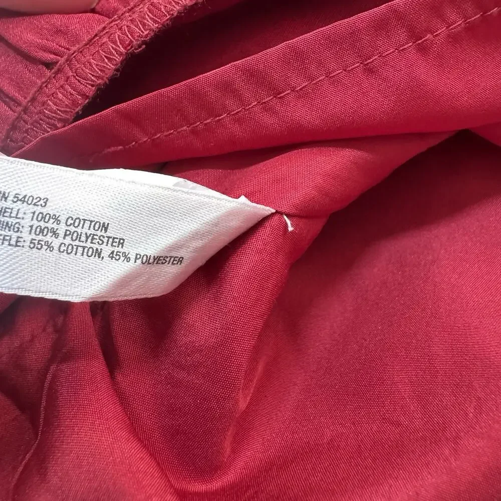 GAP Girls XXL 14 16 Red Holiday Dress Cap Sleeve Satin Ruffle Lined Party
